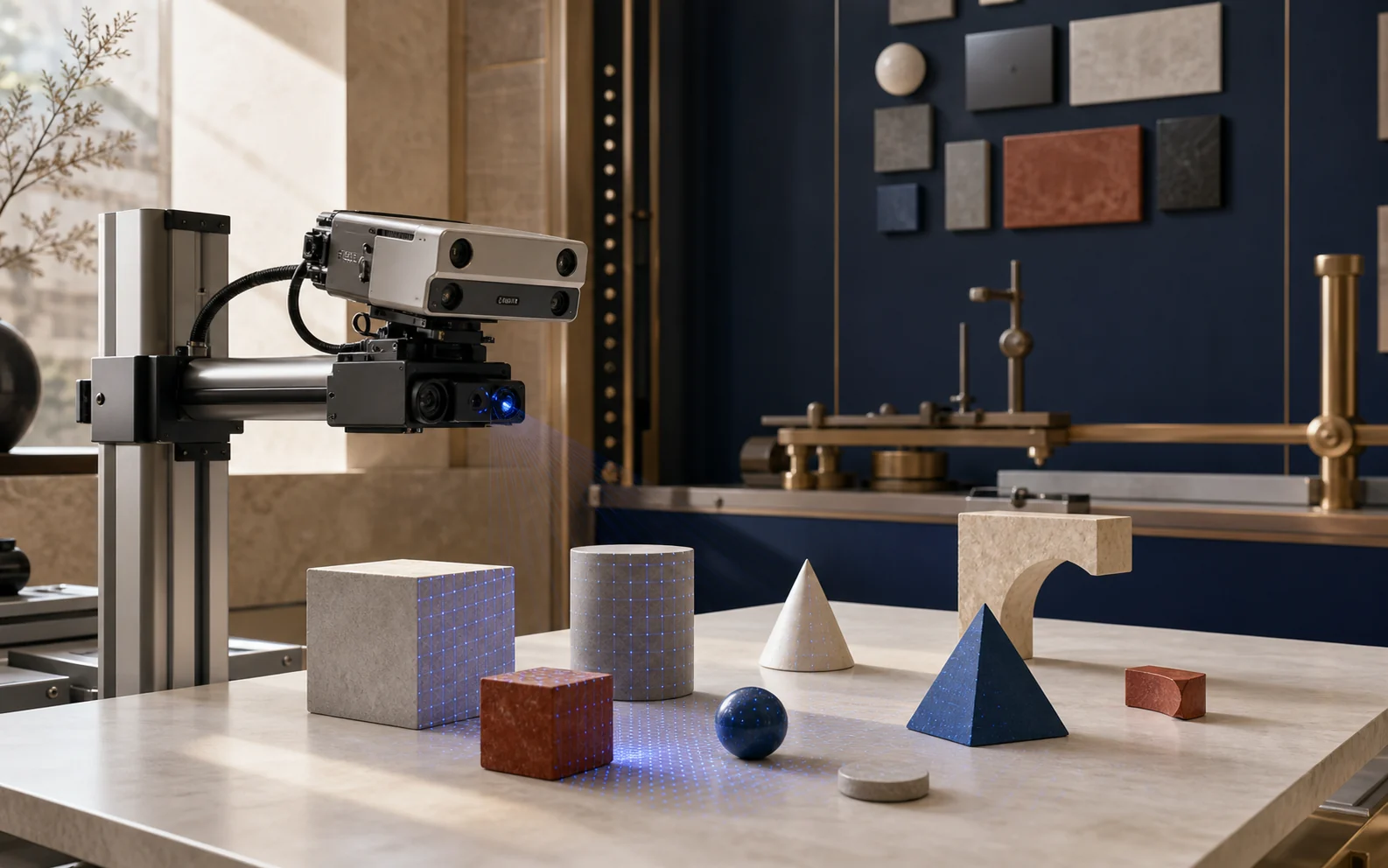 A machine-vision system learning the physical properties of objects